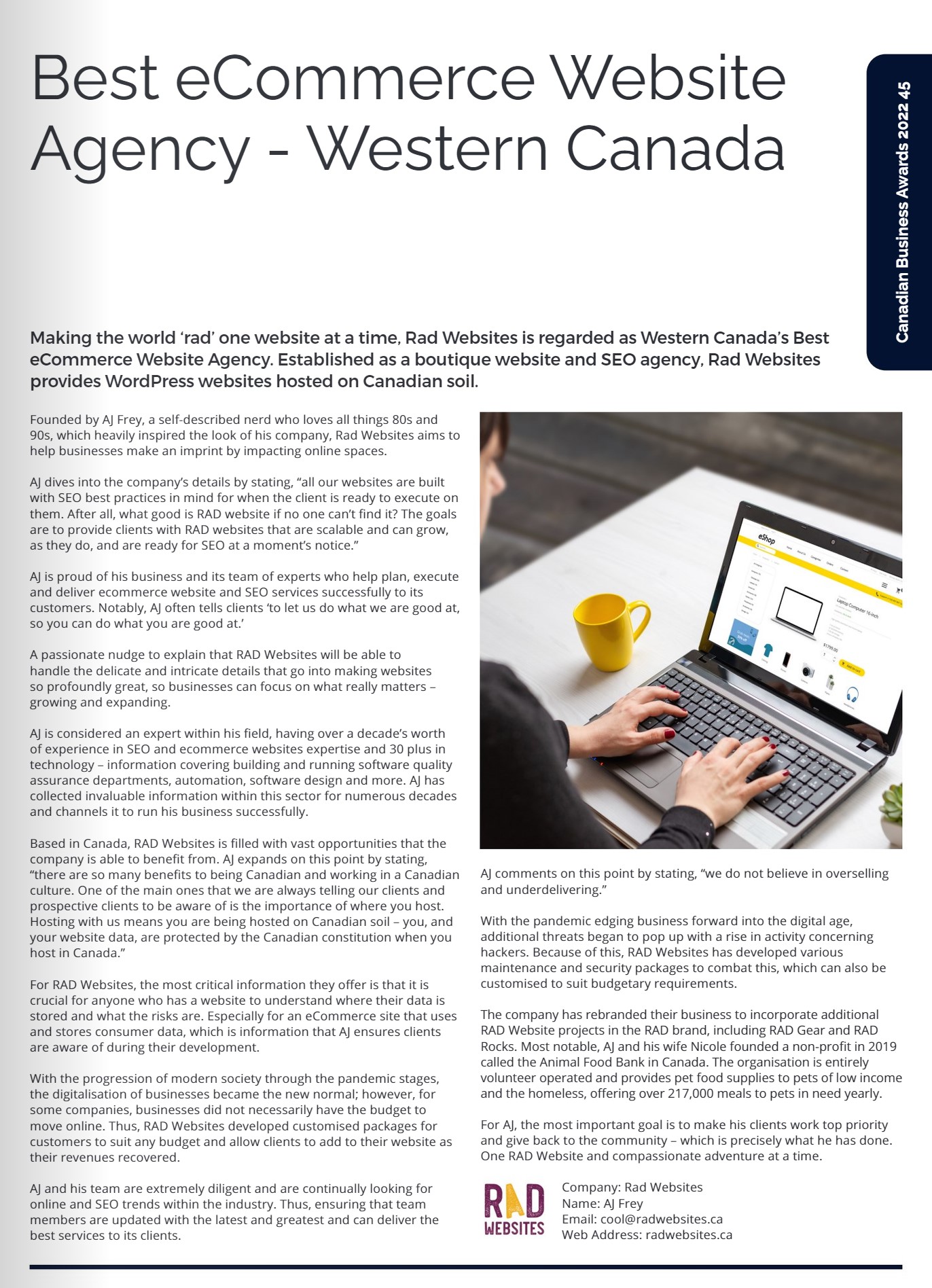 Canadian Business Award